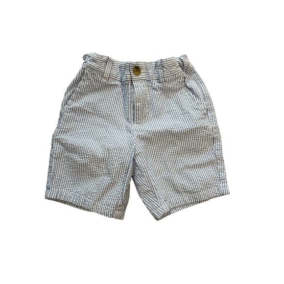 Janie and Jack Boys Seersucker Blue and White Short, size 5 - Picture 1 of 4